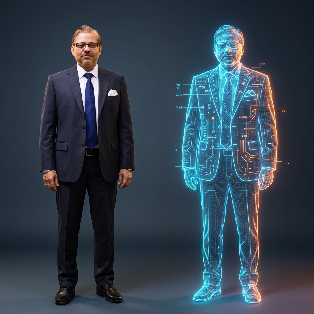 Alok Kumar and his AI Holographic Clone