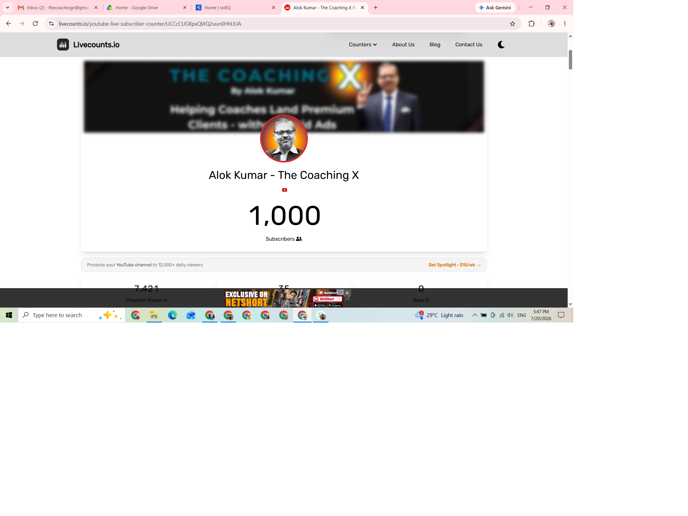 1000 Subscribers Milestone